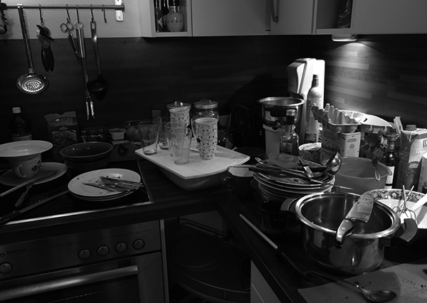 Chaos in de keuken..